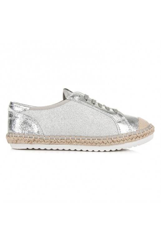 Textile gray and silver espadrilles HSYFA11S