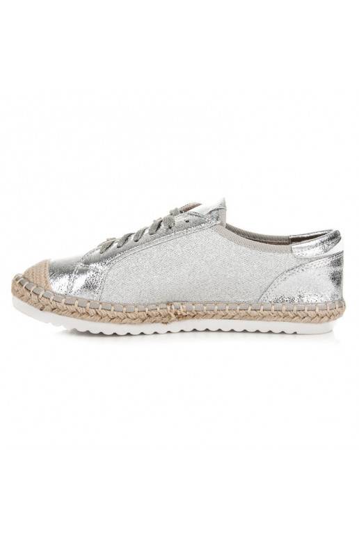 Textile gray and silver espadrilles HSYFA11S