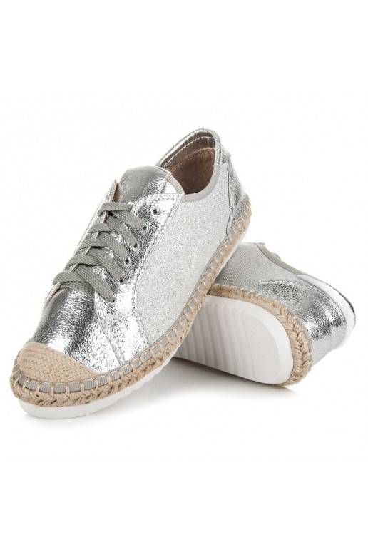 Textile gray and silver espadrilles HSYFA11S
