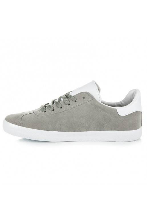 Men's gray and white casual shoes 85-158G