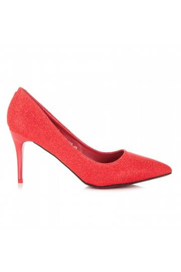 Shiny festive red high heels LEI-139R 2