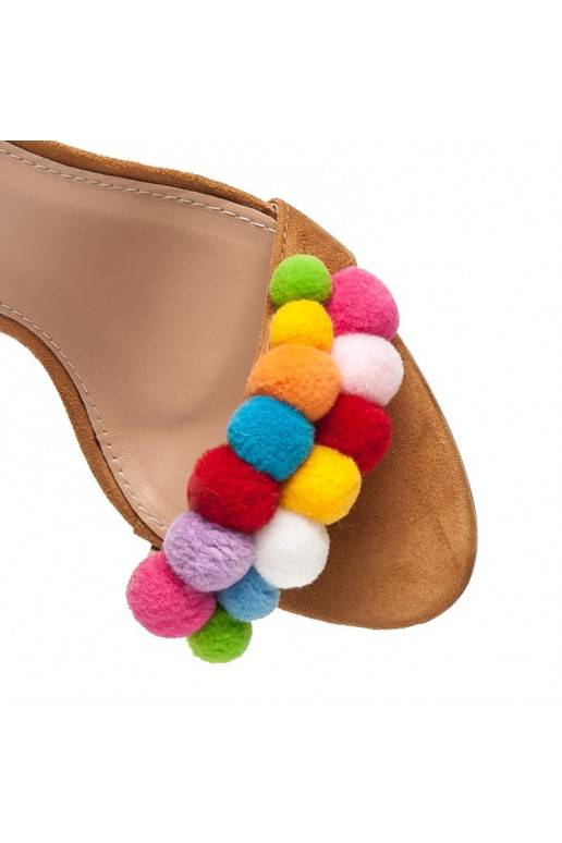 Brown Sergio Todzi sandals with colorful details L977C