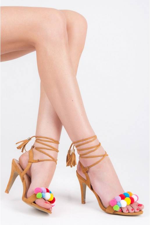 Brown Sergio Todzi sandals with colorful details L977C