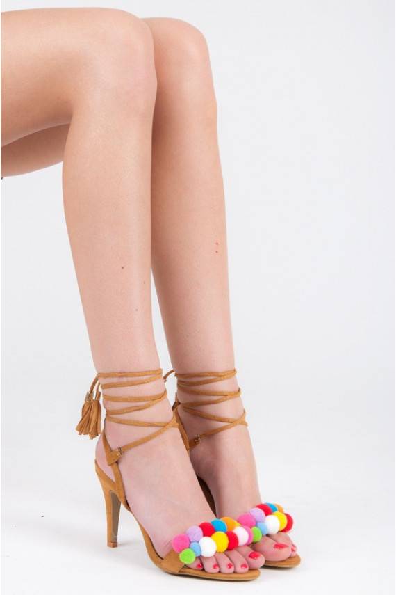 Brown Sergio Todzi sandals with colorful details L977C