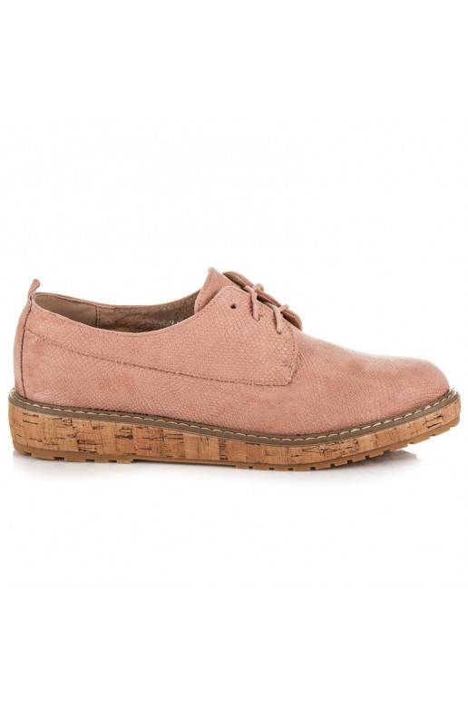 Pink half shoes VICES with cork soles 7152-20P