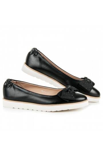 Black VICES ballerinas with decorated bows 1157-1B