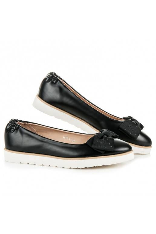 Black VICES ballerinas with decorated bows 1157-1B