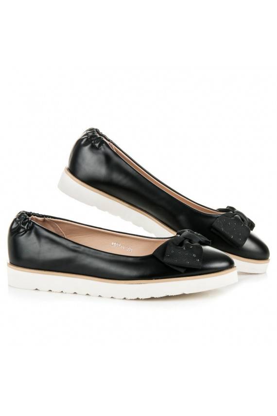 Black VICES ballerinas with decorated bows 1157-1B