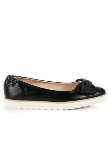 Black VICES ballerinas with decorated bows 1157-1B 2