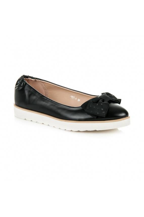 Black VICES ballerinas with decorated bows 1157-1B