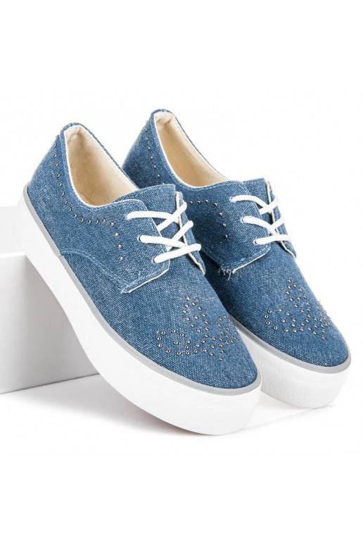 Mėlynos spalvos storapadžiai batai...