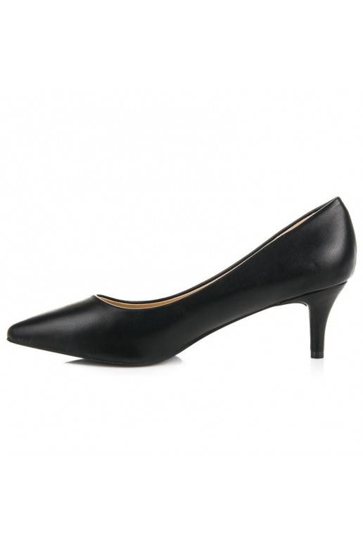 Juodi bateliai su mini kulniukais 123-3B