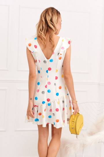 Dress with ruffles and colored dots 2