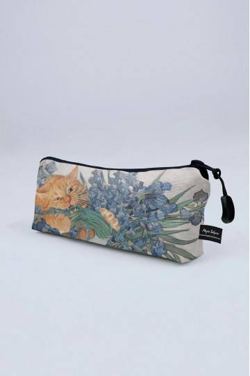 Pencil case Cat Flowers