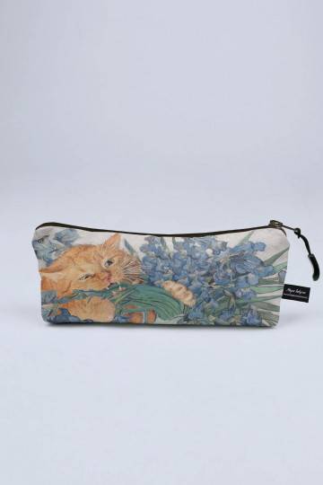 Pencil case Cat Flowers 2