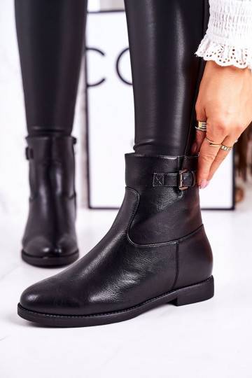 Women's Insulated Boots With Buckle Black Halfway 2