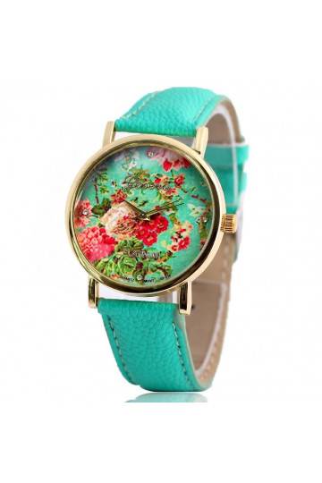 Floral mint clock