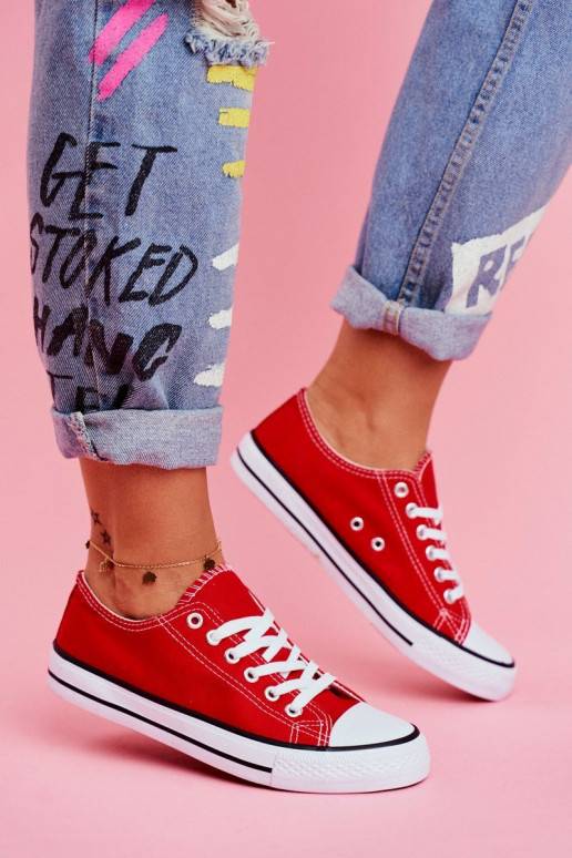 Women's Classic Sneakers Red Omerta 
