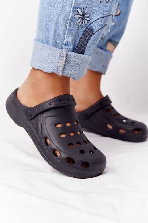 Women's Slides Foam Black Crocs EVA