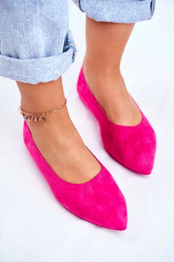 Women s Ballerinas Eco-Suede Fuchsia Bellissima