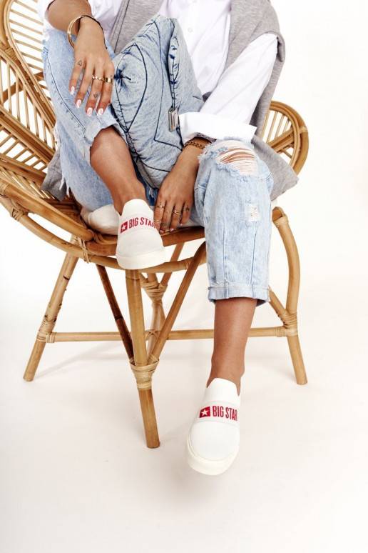 Women's Slip-on Sneakers Big Star FF274219 White Women's Slip-on Sneakers Big Star FF274219 White