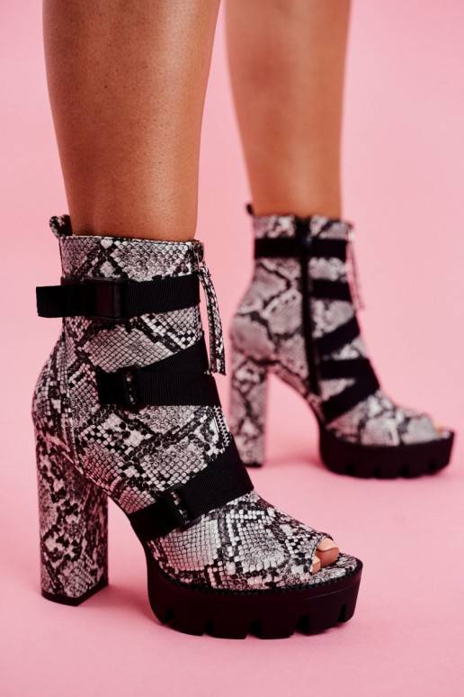 Women's Boots On High Heel Snake Skin Gladios