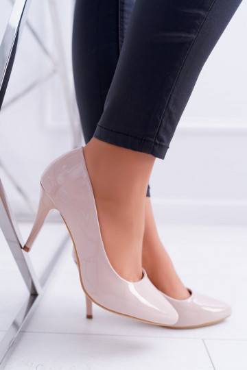 Women s Stilettos Sergio Leone Lacquered Beige Greca 2