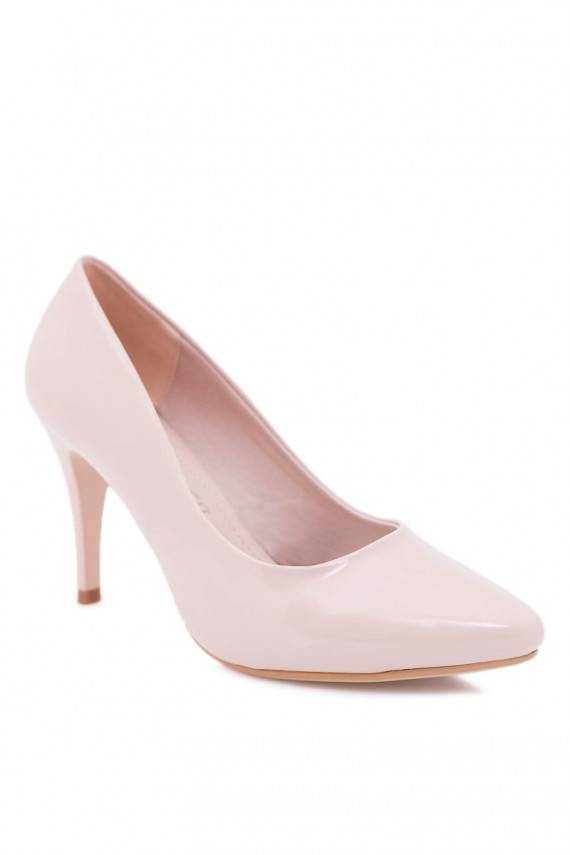 Women s Stilettos Sergio Leone Lacquered Beige Greca