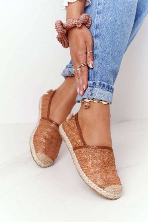 Espadrilles On Straw Sole Lu Boo Brown