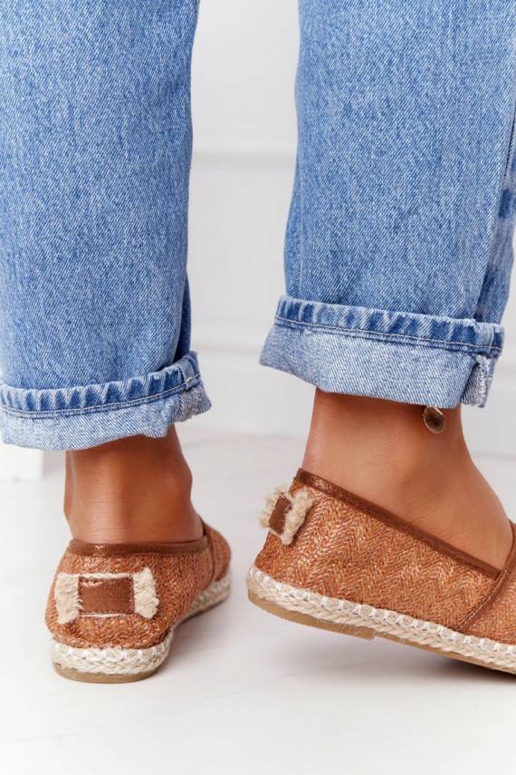 Espadrilles On Straw Sole Lu Boo Brown