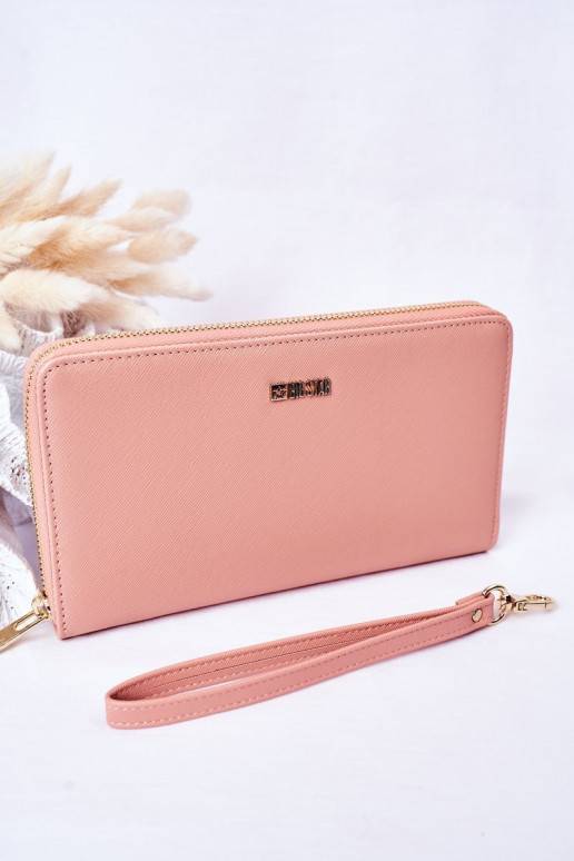 Large Leather Wallet Big Star HH674002 Pink