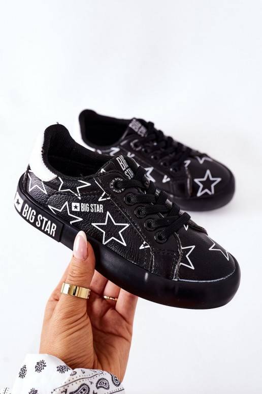 Children's Leather Sneakers BIG STAR II374002 Black