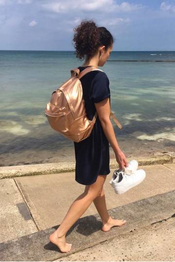 Mi-Pac Backpack Metallic Rose Gold