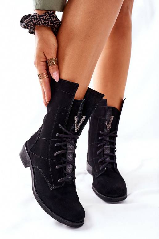 Women s Leather Boots Nicole Black 2581/028