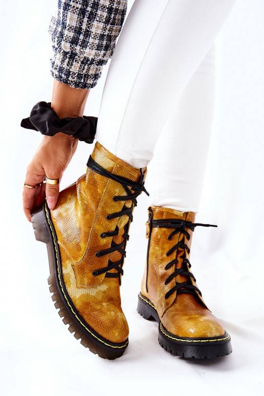 Women's Ankle Boots Maciejka Yellow 01609-47