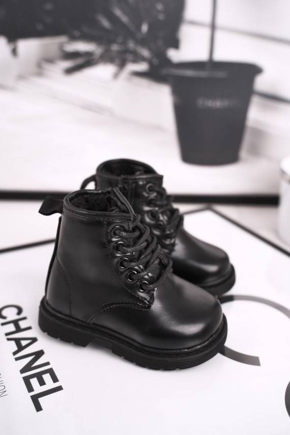 Children's Boots Warm With Zipper Black Ammy