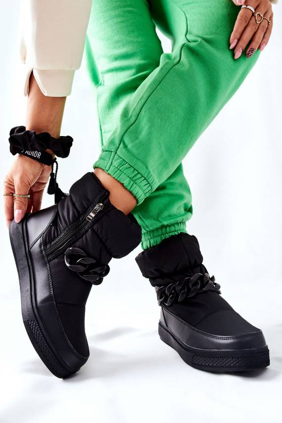 Women's Snow Boots Black Khariche
