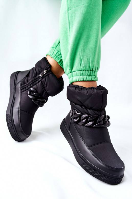 Women's Snow Boots Black Khariche