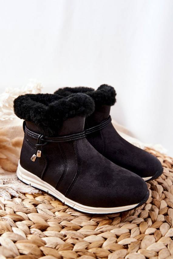 Children's Snow Boots With Fur Big Star BB374056BS Black