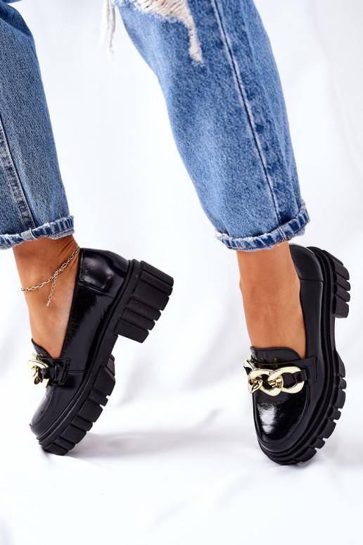 Women's Brogues Loafers Leather Black Laura Messi 2339 Women's Brogues Loafers Leather Black Laura Messi 2339