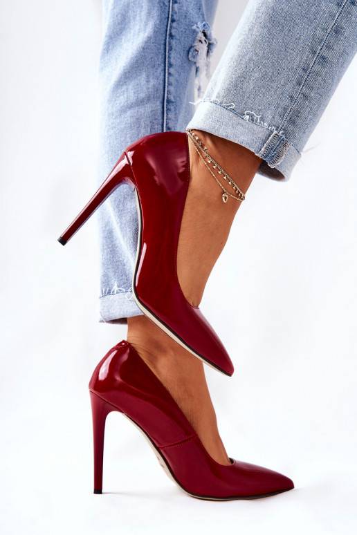 Lacquered Pointed Heels Monnari 0220-005 Red