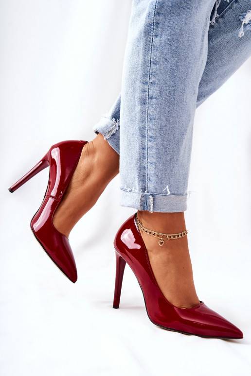 Lacquered Pointed Heels Monnari 0220-005 Red
