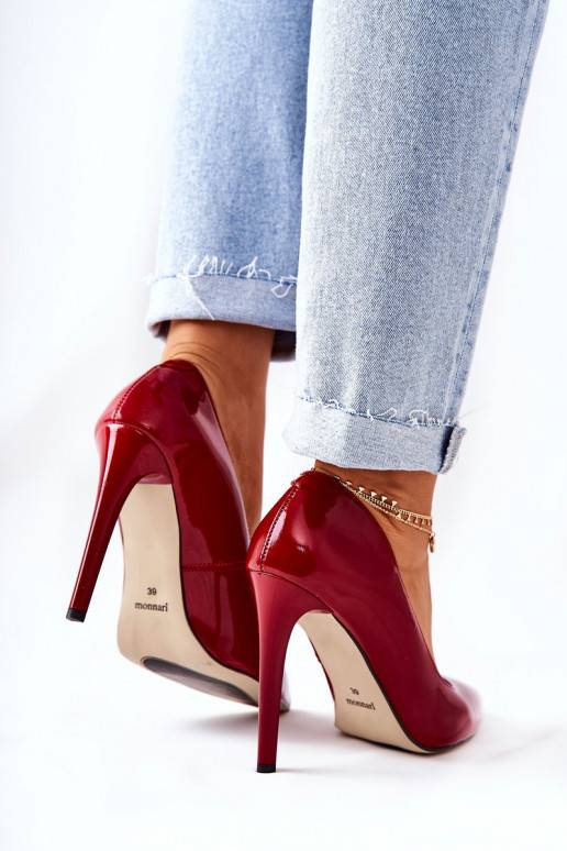 Lacquered Pointed Heels Monnari 0220-005 Red