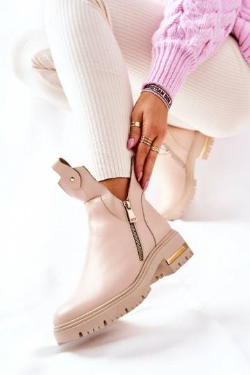 Warm-up boots opening Beige Crolisia 2