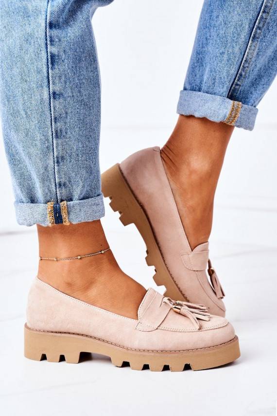 Suede Moccasins Lewski Shoes 3053 Cappuccino