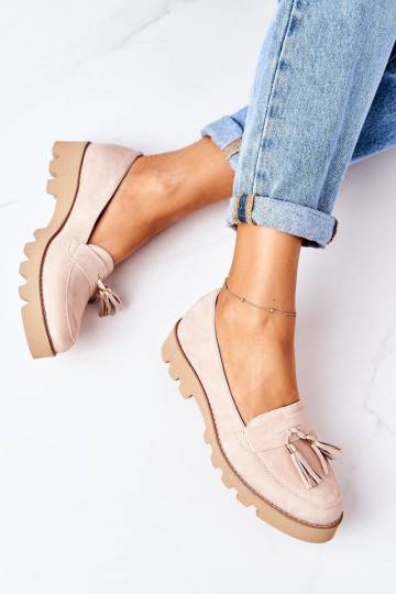 Suede Moccasins Lewski Shoes 3053 Cappuccino 2