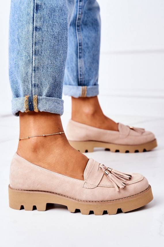 Suede Moccasins Lewski Shoes 3053 Cappuccino