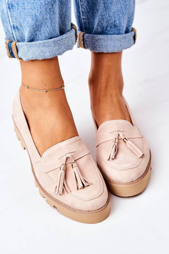 Suede Moccasins Lewski Shoes 3053 Cappuccino