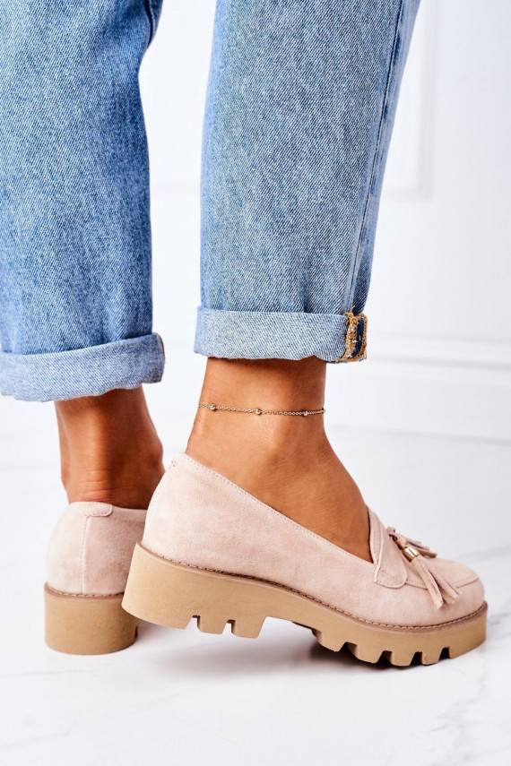 Suede Moccasins Lewski Shoes 3053 Cappuccino