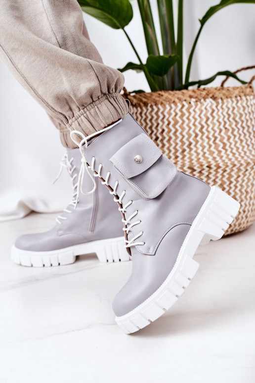 Insulated Boots With A Pocket Light Grey Awesome Insulated Boots With A Pocket Light Grey Awesome